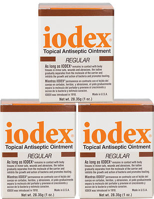 Iodex, Regular, Topical Antiseptic Ointment - 3 PACK