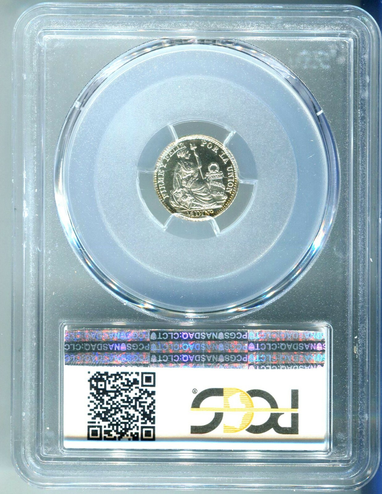 Peru 1914-FG Silver 1/2 Dinero KM#206.2 MS65 PCGS ... Gold Shield Holder