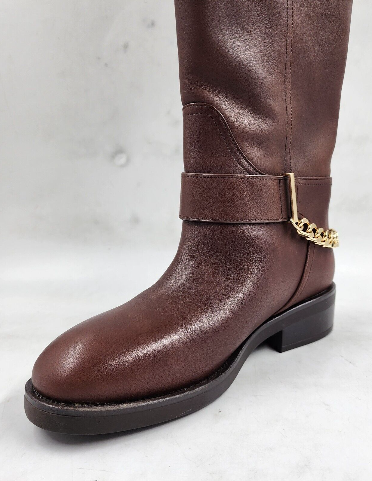 AQUA Riley Buckled Riding Boots Women's 6 Dark Brown Round Toe~ - Picture 8 of 15