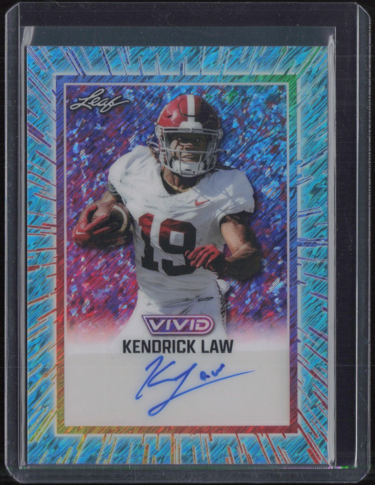 2025 Leaf Vivid Shimmer Platinum Kendrick Law 3/10 Auto Autograph