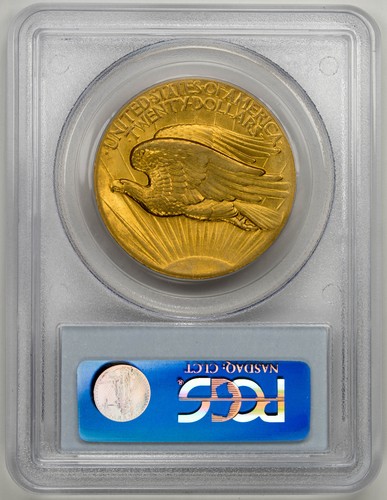 1907 $20 High Relief-Flat Edge St. Gaudens - PCGS MS62 Certified US Rare Coin