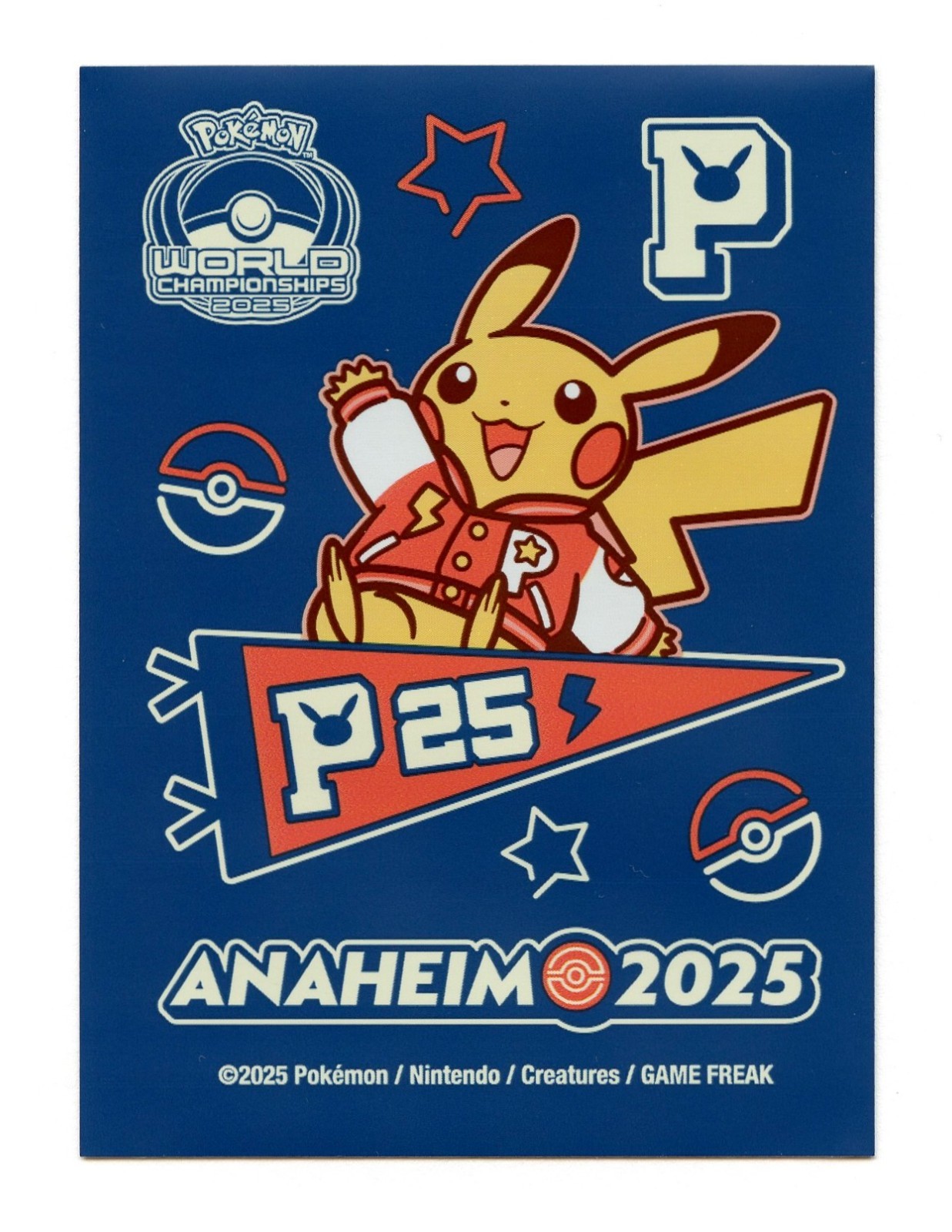 2025 Anaheim Varsity Blue Pikachu Individual Card Sleeve