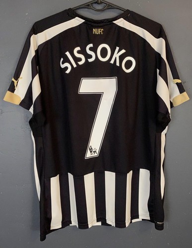 MEN'S SISSOKO FC NEWCASTLE UNITED 2014/2015 FOOTBALL SOCCER SHIRT JERSEY SIZE M