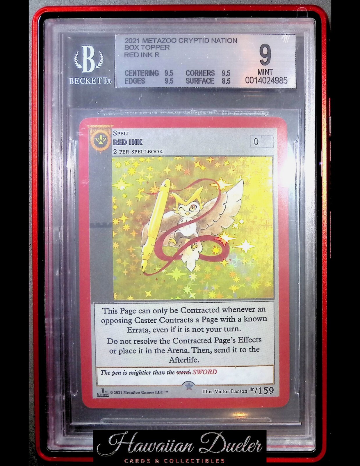 MetaZoo - Cryptid Nation - Red Ink - Full Holo - BGS 9 | eBay MetaZoo - Cryptid Nation - Red Ink - Full Holo - BGS 9 | eBay