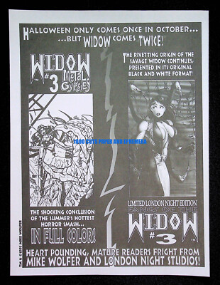 Fangs of the Widow Metal Gypsies London Night 1995 Print Magazine Ad Poster