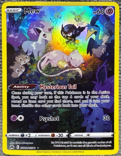 Mew GG10/GG70 Crown Zenith Galarian Gallery Holo Rare Full