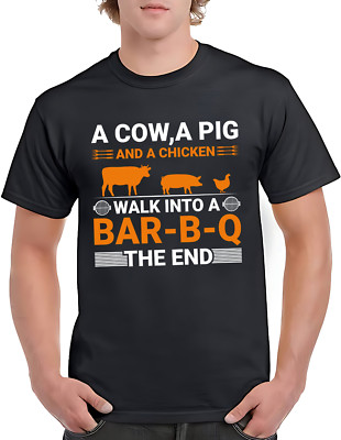 Funny Mens Cotton Tee T Shirt BBQ Smoking Grill Grilling Shirt Birthday Gift