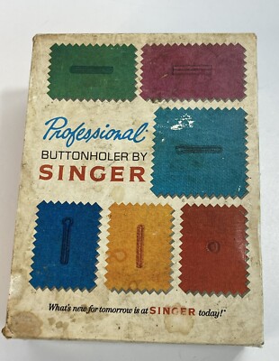 Vintage Professional Buttonholer Kit By Singer 1970 Complete in Box