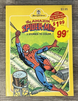 Vintage The Amazing Spider-Man Coloring Book 1990 Merrigold Press UNUSED Marvel