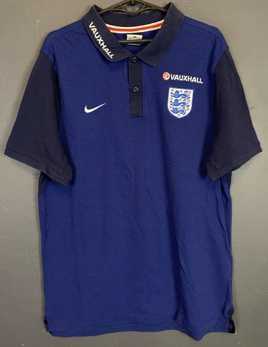 MEN'S NIKE ENGLAND NATIONAL 2015/2016 POLO SOCCER FOOTBALL SHIRT JERSEY SIZE XL