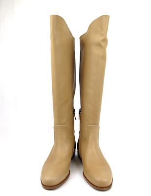 Pre-owned Bottega Veneta $1280 Authentic  Leather Tall Boots, Tan, 297865 2841 In Brown