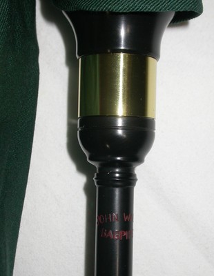 Walsh Bagpipes Mouthblown Smallpipes Key of A Green Cover with Case