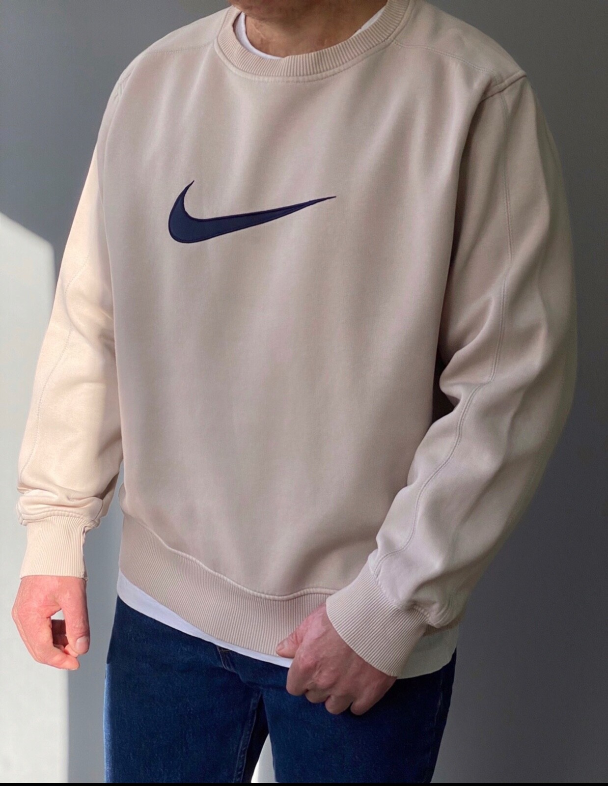 Nike Embroidered Big Swoosh Logo Vintage Sweatshirt | eBay