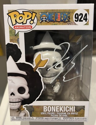 Funko Pop 924 One Piece Brook Bonekichi Ian Sinclair Autograph Mint Box JSA COA