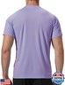Pausel Men's Rash Guard Swim Shirts Short Sleeve UV Sun Protection Quick Dry UPF 50+ SPF Fishing Beach Water Shirt Lilac Purple XXL