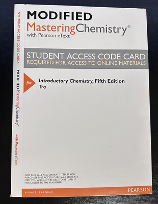 Modified mastering chemistry student access code for Introductory Chemistry Tro