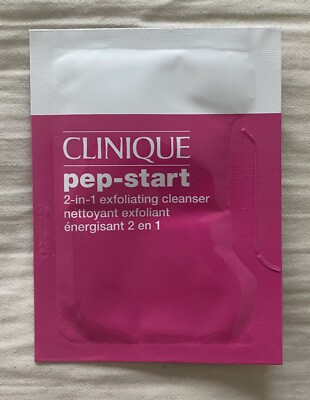 Clinique Pep Start 2 in 1 Exfoliating Cleanser 3 ml .1 oz Sample