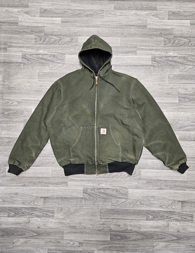 Vintage Carhartt Active Jacket JR104 XLT Tall Green Canvas Vintage Carhartt Active Jacket JR104 XLT Tall Green Canvas