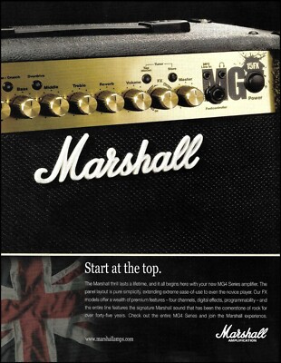 Jim Marshall MG 15FX MG4 Series amplifier advertisement 2010 amp ad print