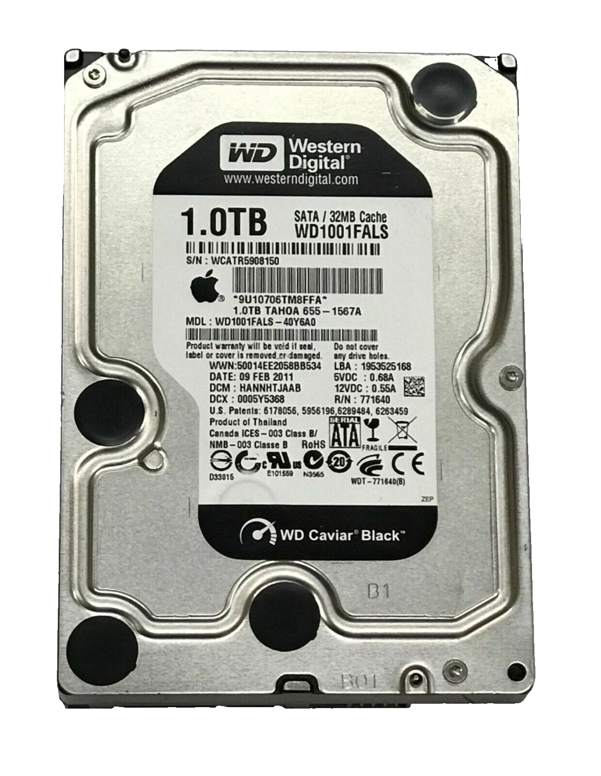 (未使用･未開封品)　WESTERN DIGITAL 3.5インチ内蔵HDD 1TB Serial-ATA 7200rpm 32MB WD1001FALS ar3p5n1 WD Caviar Black 1TB Hard Drive HDD 3.5