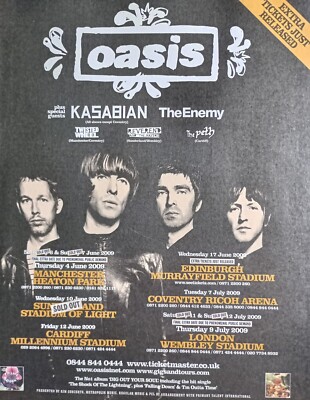 Oasis 2009 UK Tour - Mini Poster Magazine Clipping