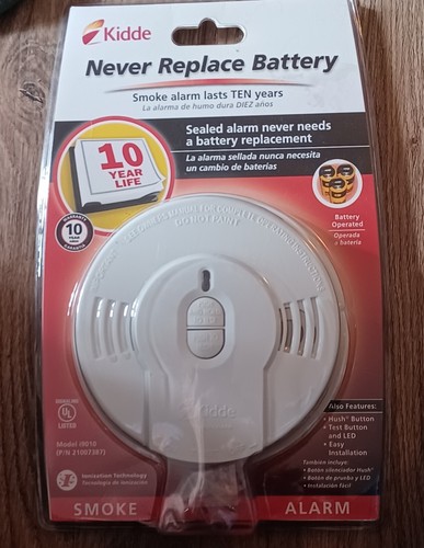 Kidde Smoke Alarm: i9010 *Never Replace Battery* NEW; Sealed