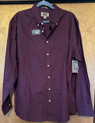 Foundry Shirt Mens 2XL Burgundy Button Down Long Sleeve Comfort Stretch NWT