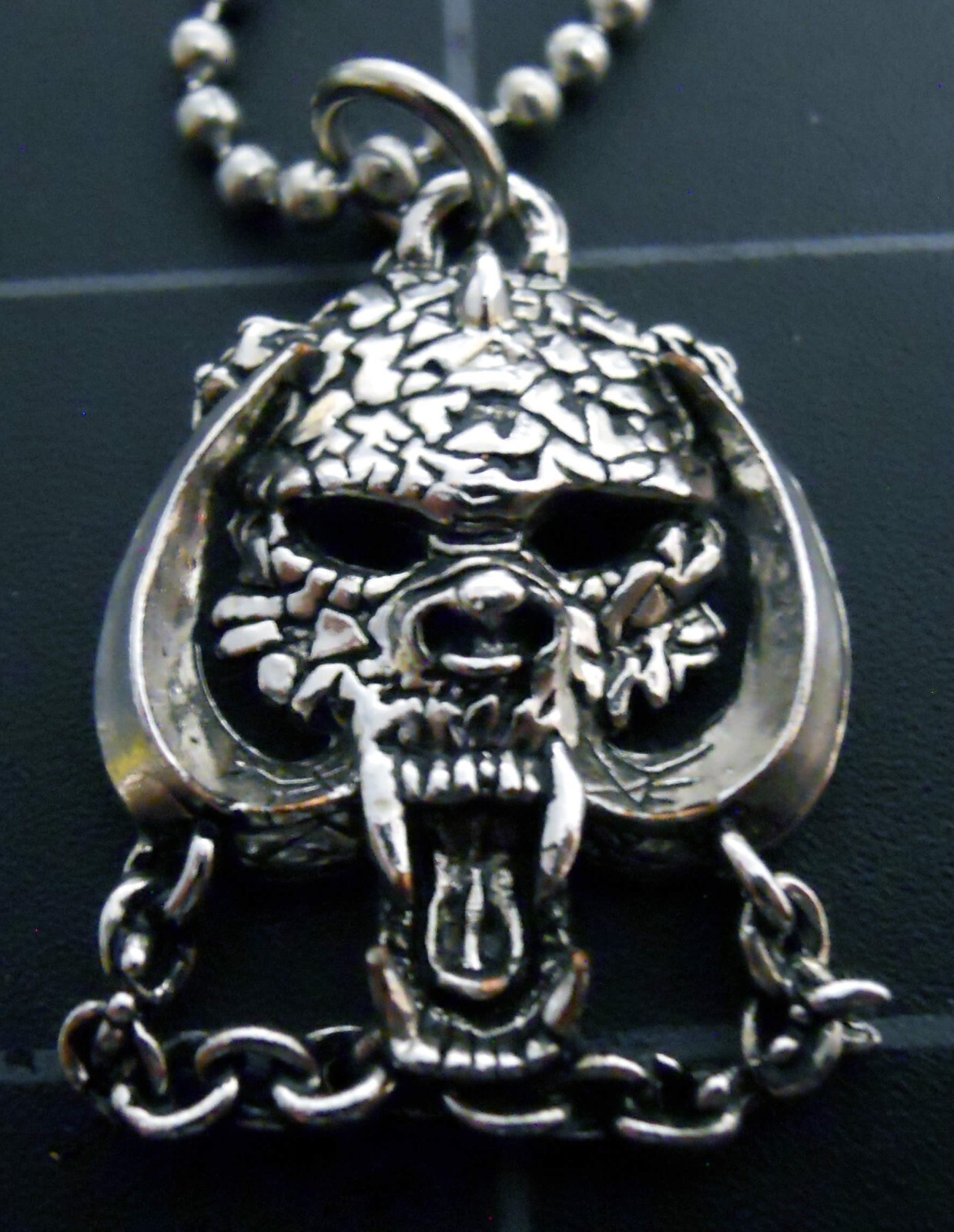 パワードギア　 HYPER MAG NECKLACE Motorhead Necklace Stainless Chain New Warpig Pendant 80's