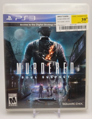 Murdered: Soul Suspect (Sony PlayStation 3, 2014) No Manual, Tested & Working 