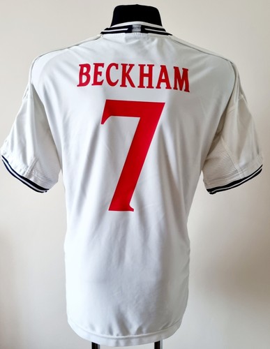 2002 Umbro England Home Soccer Jersey David Beckham Men XL