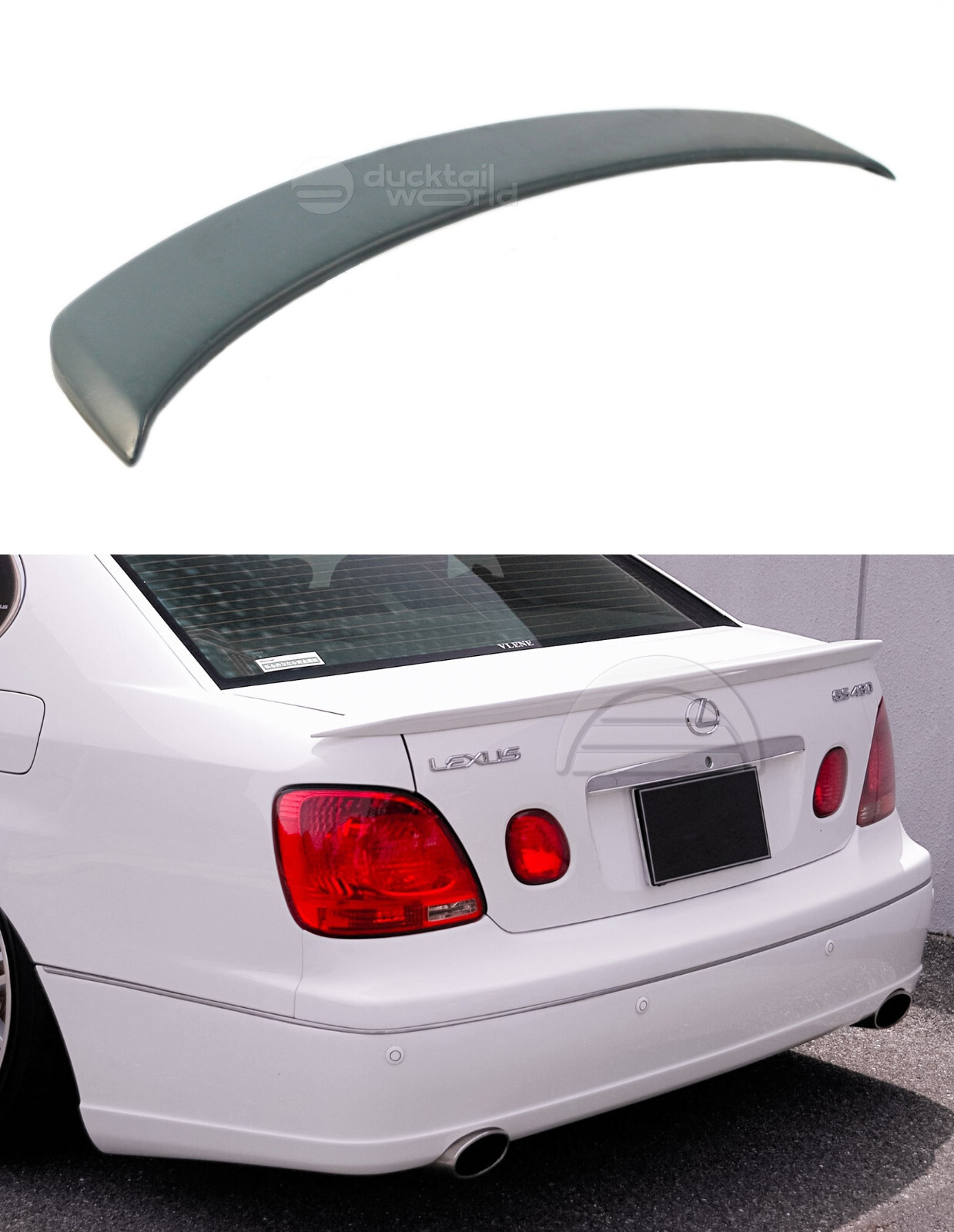 wing菅　gs400 1998-2002 Lexus Gs300/400 Factory Style 2 Leg Wing With Light