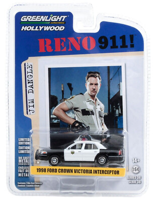 1998 Ford Crown Interceptor POLICE - RENO 911 ! *** Greenlight Hollywood 1:64