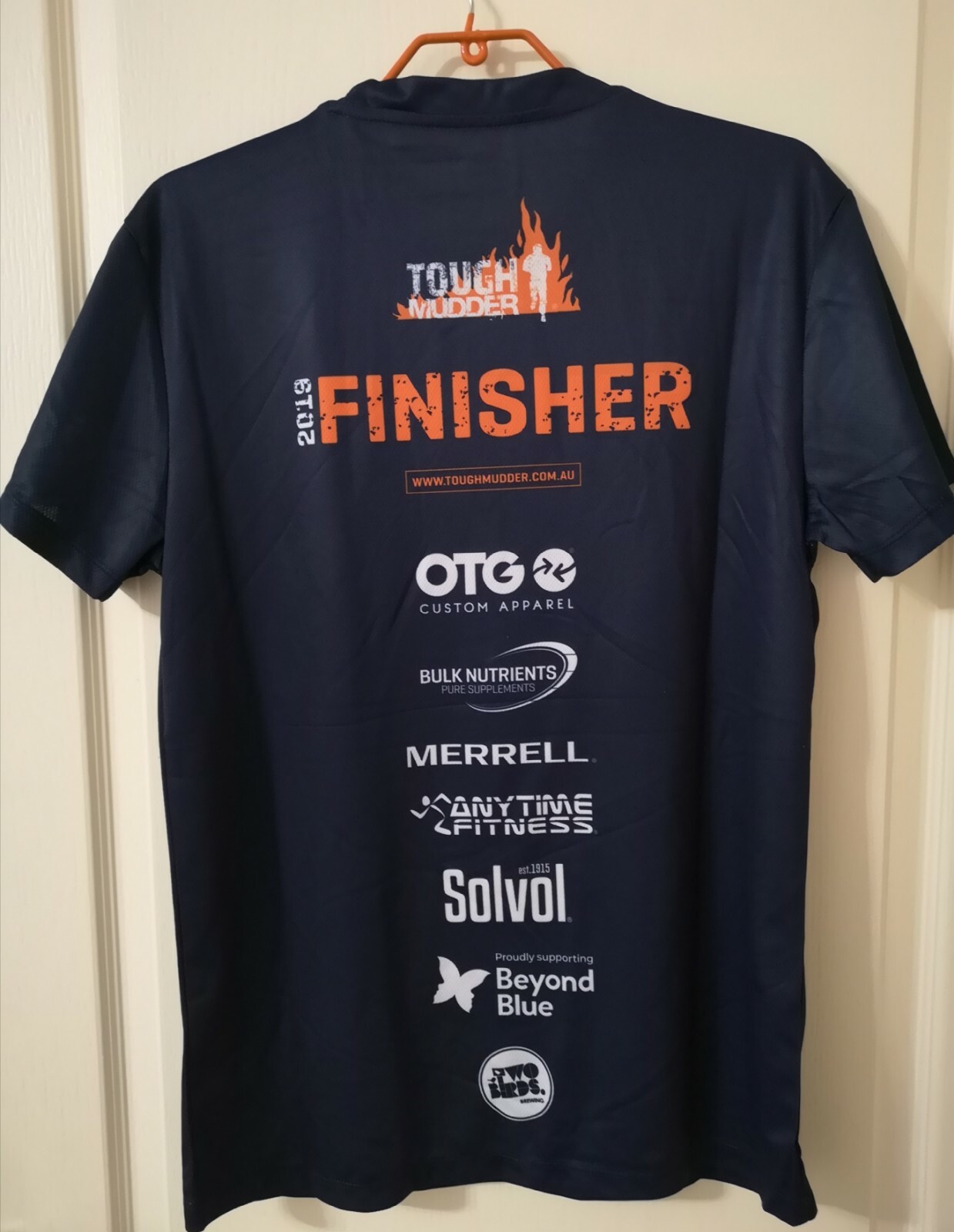 NEW Tough Mudder Nation Finisher T-Shirt (Deep Blue, Men