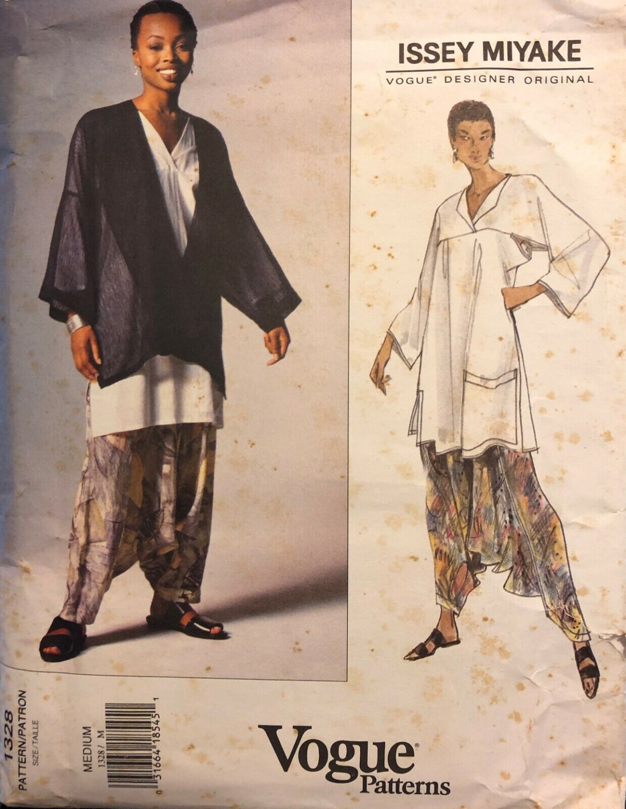 RARE! 1990s 1328 UNCUT/FF Vogue ISSEY MIYAKE Designer Sewing RARE! 1990s 1328 UNCUT/FF Vogue ISSEY MIYAKE Designer Sewing