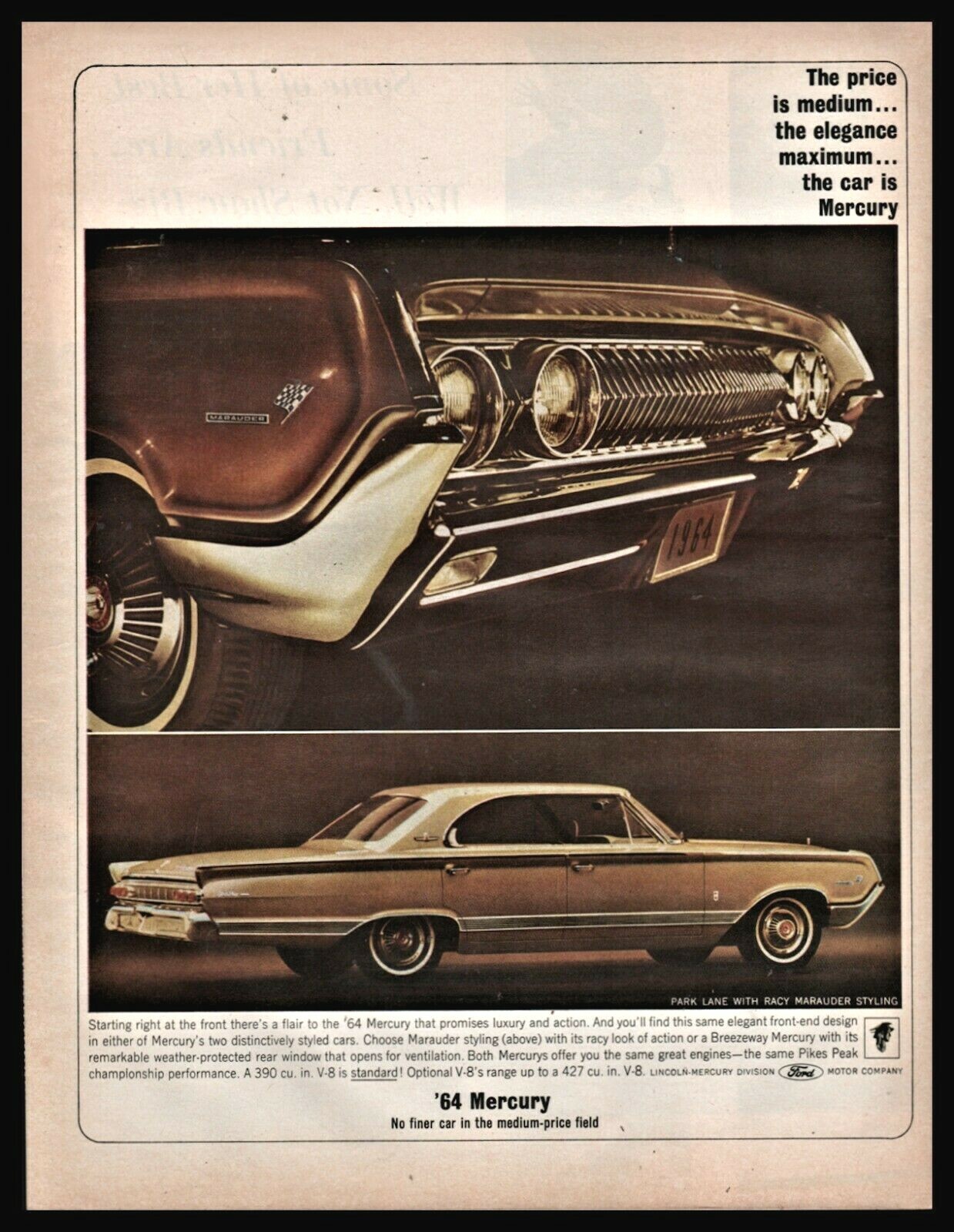 1964 MERCURY Park Lane 4-door Hardtop w/ Marauder styling