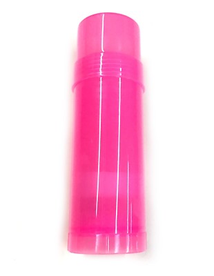 6 ct. Empty Clear Plastic Deodorant Containers - 2.5 Oz Cylinders (PINK)