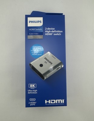 Philips 8K HDMI 2-Port Switch - Silver