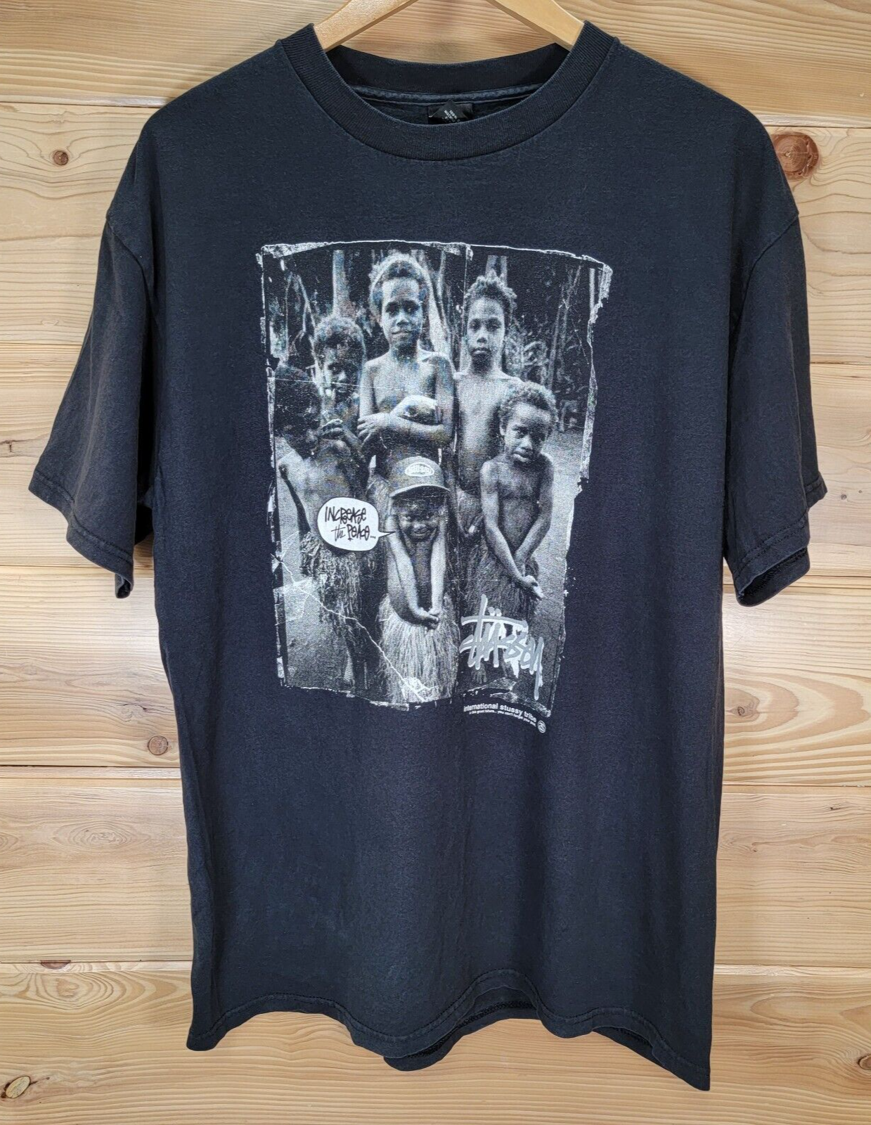 Y2k Stussy T Shirt Men Size Large International Tribe Future