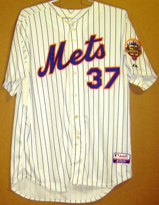 NEW YORK METS #37 SULLIVAN CREAM PINSTRIPE AUTHENTIC