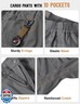 TBMPOY Men's Water Resistant Cargo Work Pants Ripstop Tactical Hiking Military Construction Pants 10 Pockets Dark Grey 36