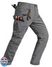TBMPOY Men's Water Resistant Cargo Work Pants Ripstop Tactical Hiking Military Construction Pants 10 Pockets Dark Grey 36