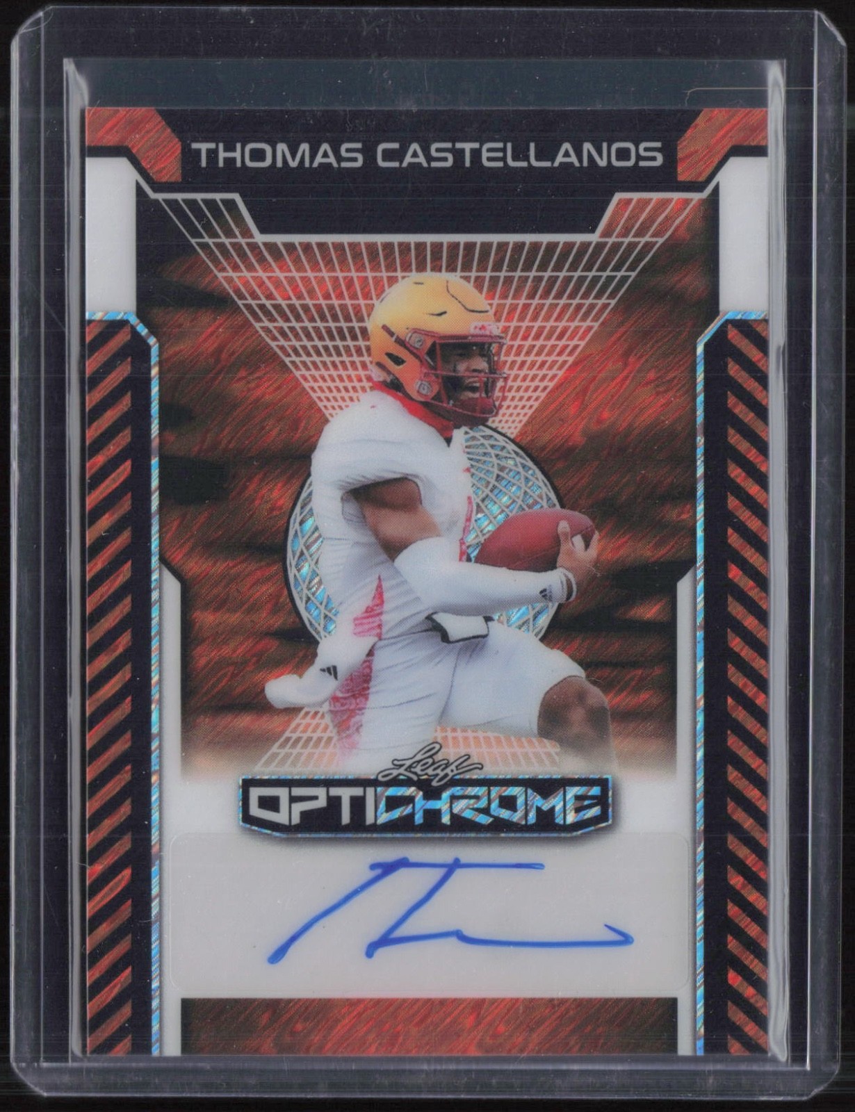 2025 Leaf Optichrome Shimmer Orange Thomas Castellanos 2/4 Auto Autograph