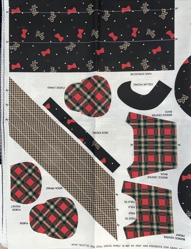 Daisy Kingdom CUT & SEW SCOTTY DRESS PANEL 17" 18" 19" Doll DK AG & More UNUSED