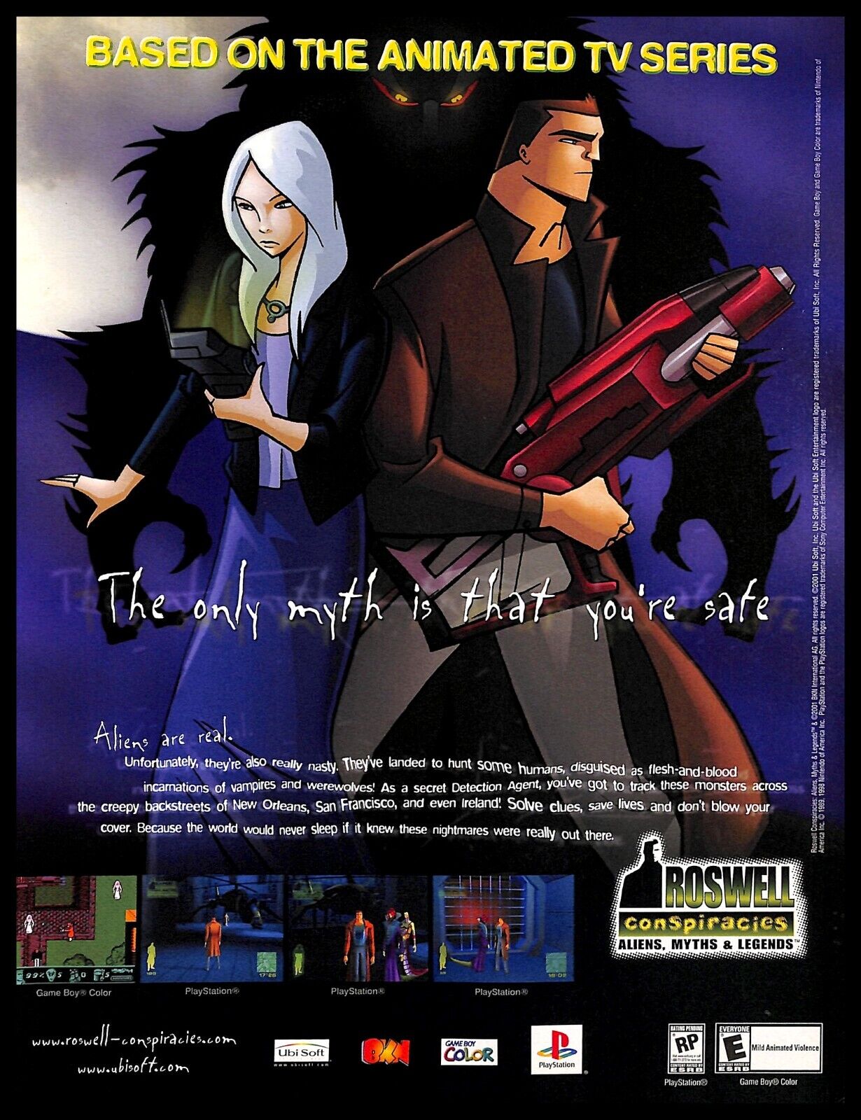 2001 Roswell Conspiracies: Aliens, Myths and Legends Retro Video Game PRINT AD 2001 Roswell Conspiracies: Aliens, Myths and Legends Retro Video Game PRINT AD