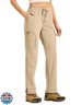 Gopune Women's Hiking Cargo Pants Lightweight Quick Dry Water Resistant Camping Work Travel Pants Light Khaki,S