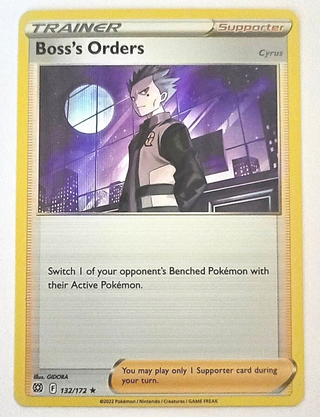 Boss's Orders 132/172 Holo Rare Brilliant Stars Pokemon card