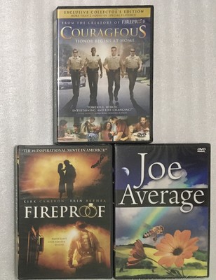 Courageous, Fireproof & Joe Average 3-DVD Lot NEW & SEALED Faith Based