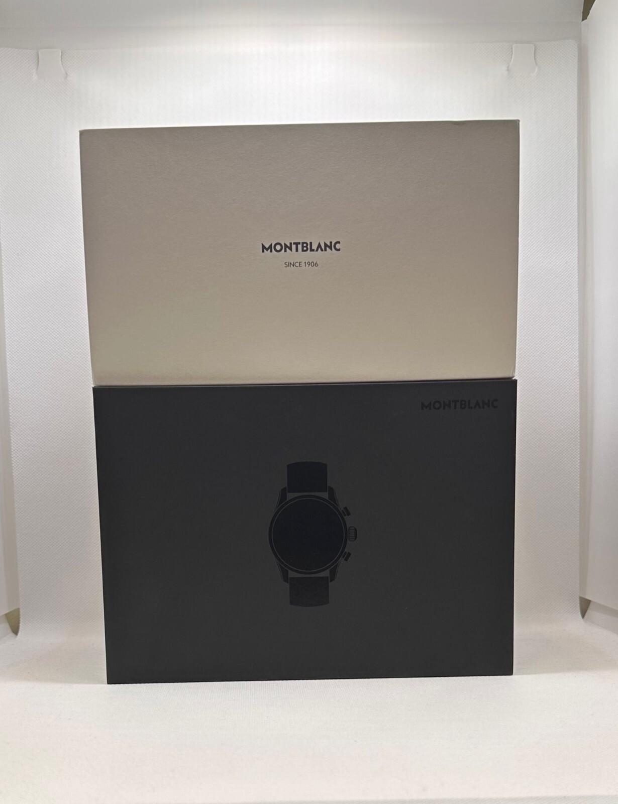 Pre-owned Montblanc Men's Summit 3 Black Leather Strap Smart Watch 42mm