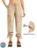 Gopune Women's Hiking Cargo Pants Lightweight Quick Dry Water Resistant Camping Work Travel Pants Light Khaki,S