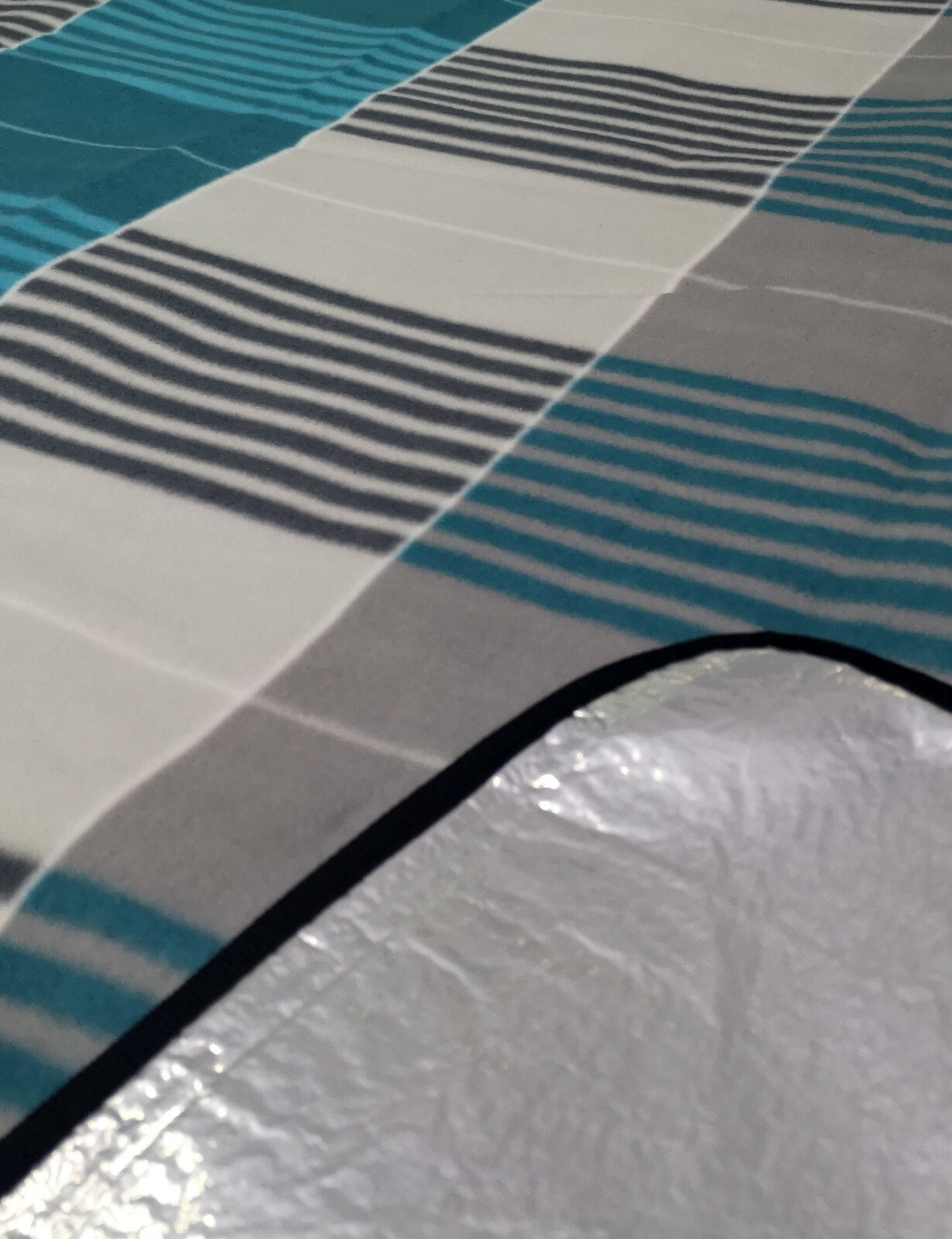 RAIKOU Picknickdecke Campingdecke Fleece Wärmeisoliert Wasserdicht 200 x 200 cm